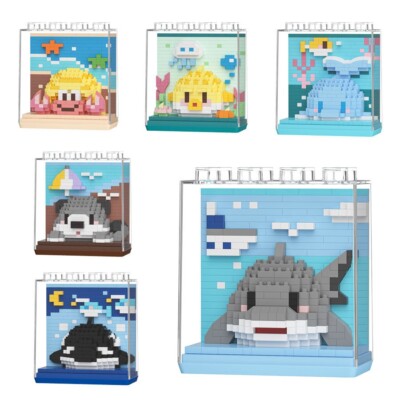 Mini Cubic Sea World Serie Modell 3D Puzzle Micro Bausteine Zum Selbermachen
