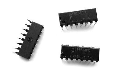 5 X Circuits Intégrés 74LS163 (compteur 4 Bits) - DM74LS163AN / SN74LS163AN Pour Réparations Arcade