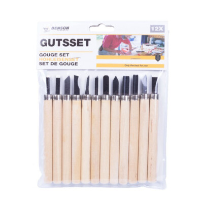 SET 12-TEILIG SCHNITZMEISSEL MEISSEL WERKZEUGE HOLZ SCHREINER