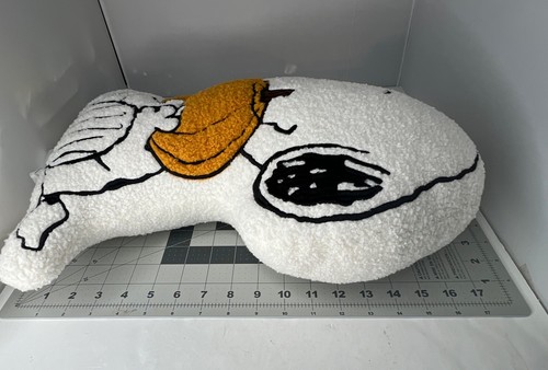 Peanuts Snoopy With Pumpkin Sherpa Decorative Fall Pillow Nourison Home 15 x17 - Picture 8 of 9