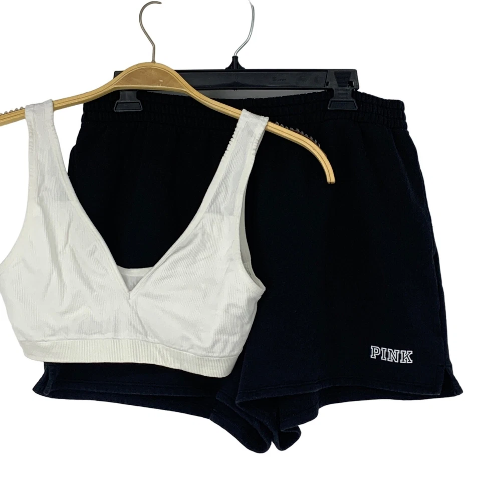 Womens Lot of 2 Shorts + Bra Top Pink Victorias Secret H&M Large GUC 3830 - Image 4 of 4
