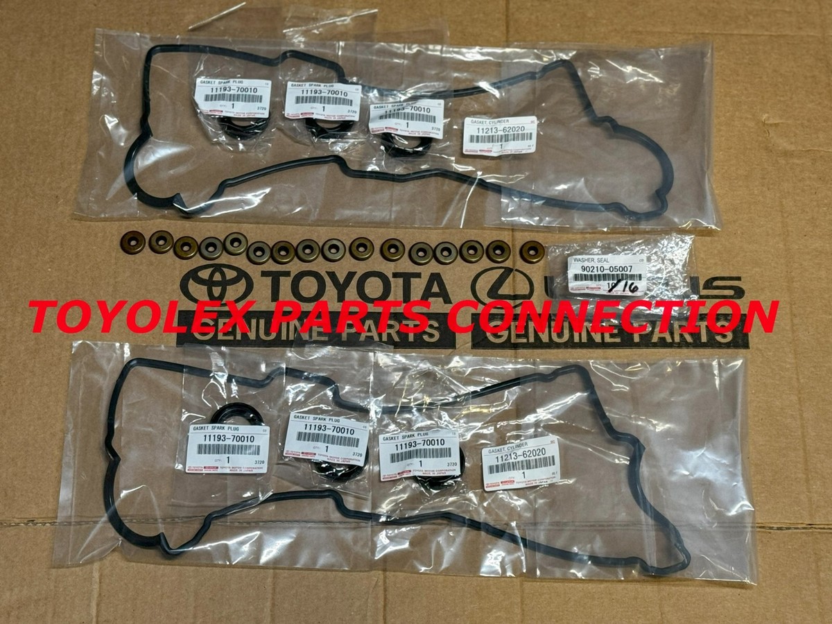 NEW GENUINE TOYOTA VALVE COVER WASHERS, GASKETS & SPARK PLUG