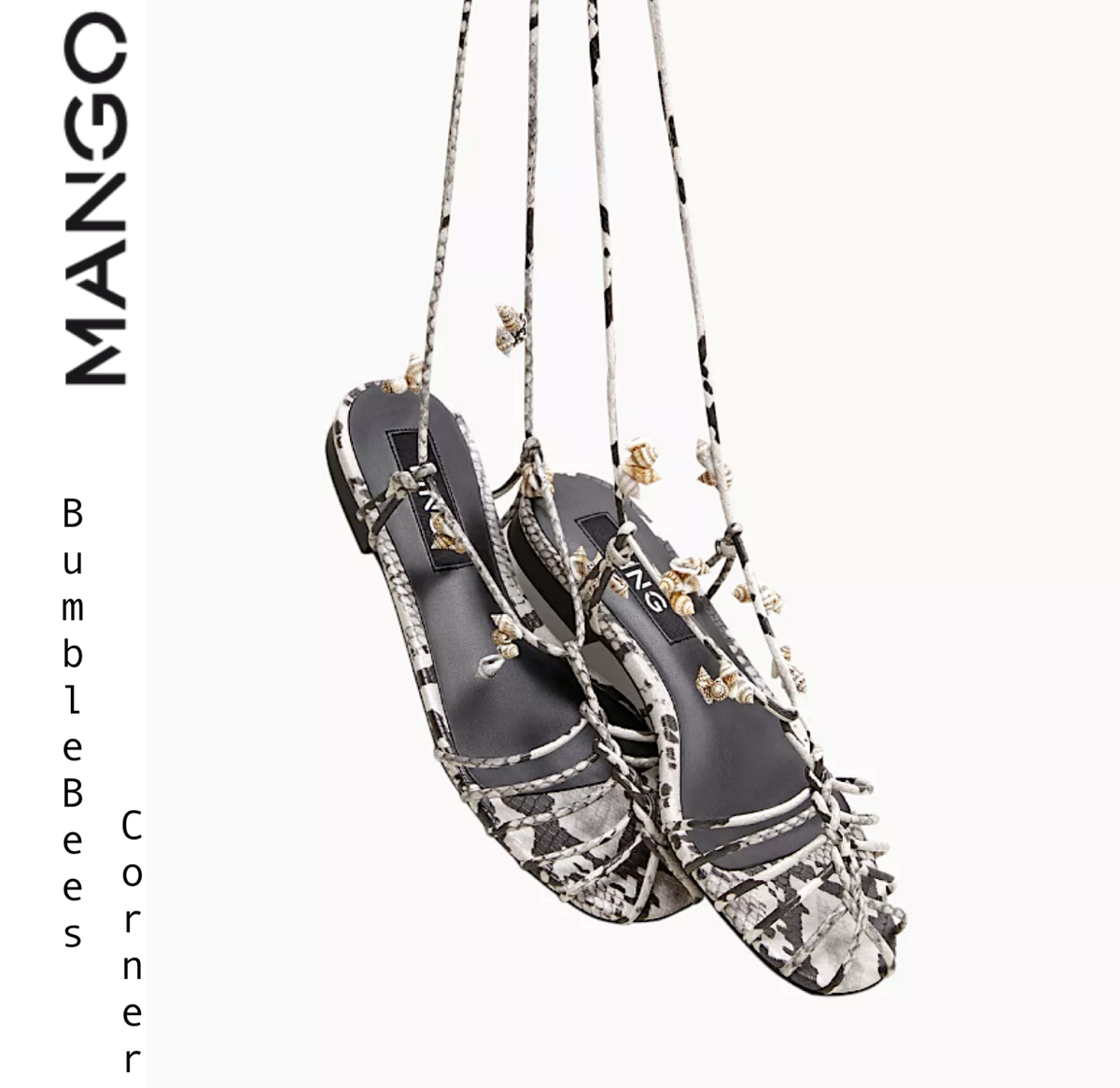 Sandalias Zapatos Tacon Serpiente Mango Zapatos Mango Serpiente