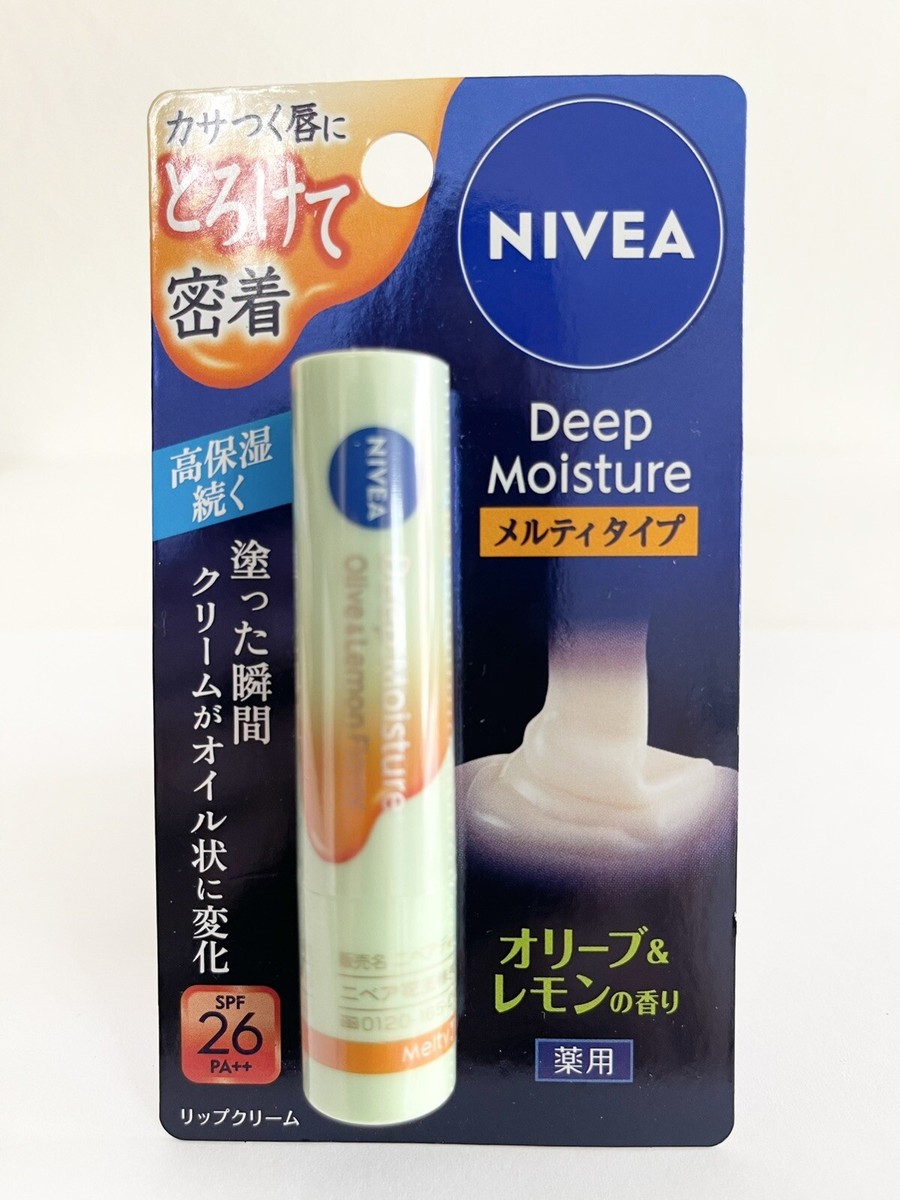 NIVEA Deep Moisture Melty Lip Balm Japan SPF26 PA++ Olive & Lemon