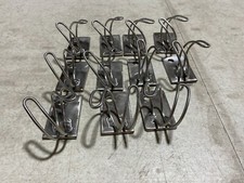 Lot of 11 Stainless Steel Cable Wire Organizer Hangers 2" Dia, NOS