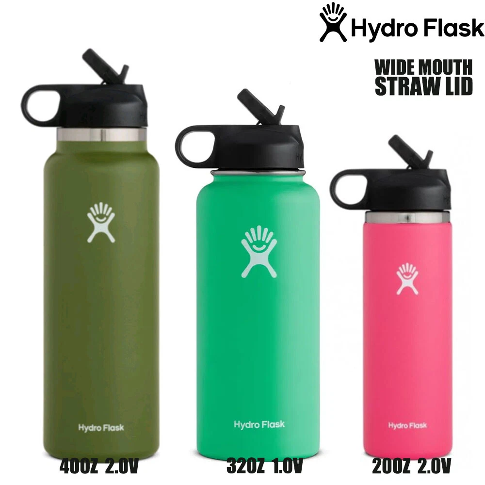 40 Oz Wide Mouth Water Bottle With Straw Lid