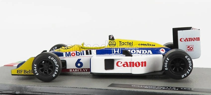MODELLINO AUTO STATICO WILLIAMS F1 HONDA FW11B N.6 PIQUET 1987 SCALA 1/43 - Immagine 3 di 3