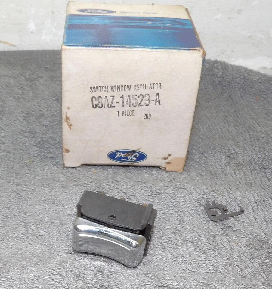 Cougar 1969 1968-71 Torino Cyclone Nuevo de Lote Antiguo Puerta Derecha Cuarto Trasero Interruptor de Ventana Eléctrica Foto 2 de 3
