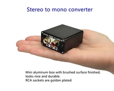 Single Stereo to Dual Mono Audio Converter Mono Out RCA L/R Audio Adapter  K2