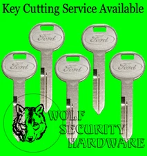 Lot of Five (5) Ford Oval Logo OEM Key Blank Metal Head Bow 322789 