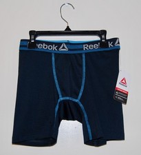 NWT Reebok Men's Blue Perforated Pouch Performance Boxer Brief Underwear sz S