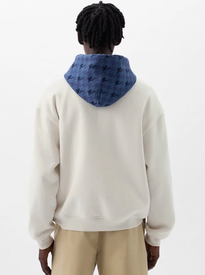 OFF WHITE Felpa con cappuccio Gap x DAP Colorblock Pullover Logo Off White nuova con etichetta taglia XXL