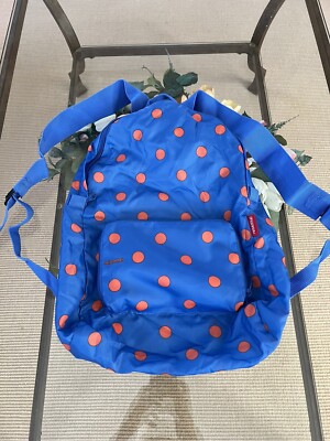 reisenthel Mini Maxi Rucksack Backpack Bag for Shopping Foldable Azure Dots 14 L