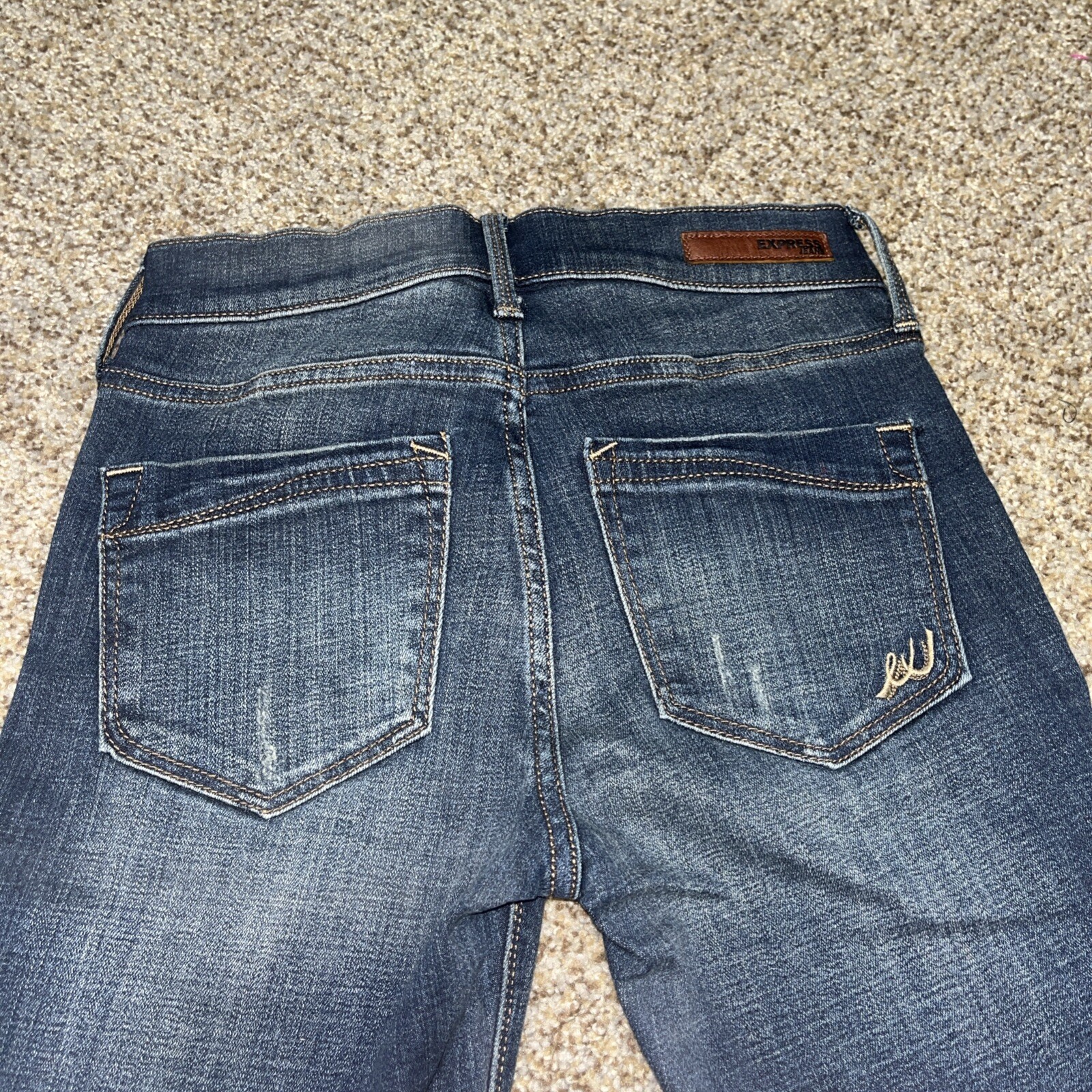 Express Jeans Performance Stretch Skinny Mid Rise 00R (26x33) NEW - View 15