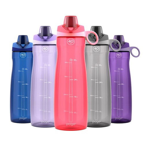 Bpafree Plastic Water Bottle With Chug Lid Pink 40 Oz. - Picture 1 of 6