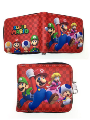 Super Mario Peach Zippered WALLET Coin Purse Credit Card Case ID Holder