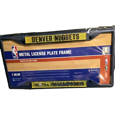 Denver Nuggets 2023 NBA Champions Blue Metal License Plate Frame Truck Car SUV