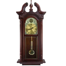 Bedford Clock Collection Bed-7710 38 Inch Chiming Pendulum Wall In Cherry Oak