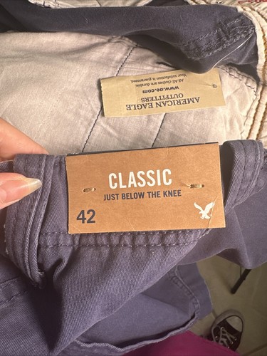 AMERICAN EAGLE OUTFITTERS KLASSISCHE CARGO SHORTS BLAU HERREN GRÖSSE 42 NEU MIT ETIKETT - Bild 7 von 7