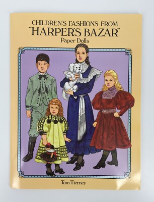 Lot of 2 PAPER DOLLS Books Harper's Bazar & Victorian Children