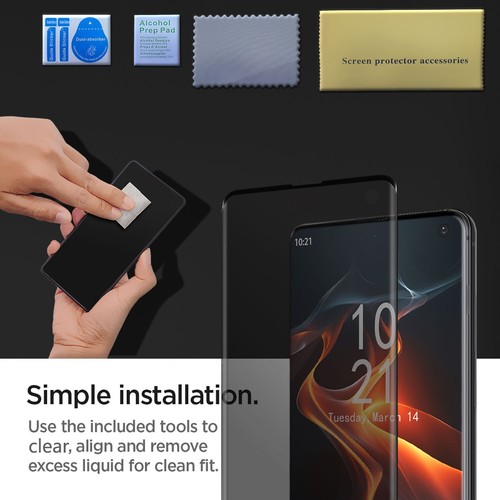 For Samsung Galaxy S10/ S10+/ S10E Case Privacy Tempered Glass Screen Protector - Picture 3 of 16