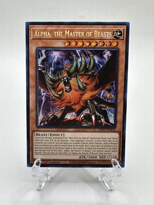  Yugioh TCG-Alpha, The Master Of Beasts-RA01-EN022-Secret Rare-1st Ed-M/NM 