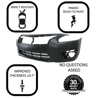 Primed Front Bumper Cover Fascia for 2013 2014 2015 Nissan Altima 