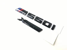 Gloss Black  Style for 5 M550i XDrive Badge Rear Trunk Tailgate Emblem Decal