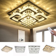 XL Luxury Pendant Lights LED Crystal Ceiling Light Chandelier Living Dining Room