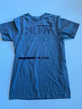 Calvin Klein Shirt Boy's Large 14/16 Gray Graphic Tee