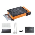 NNEDSZ Portable Gas Stove Burner Butane BBQ Camping Gas Cooker With Non Stick Pl