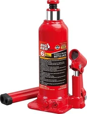 BIG RED 6 Ton (12,000 LBs) Capacity Hy draulic Welded Bottle Jack, ‎R ed, B