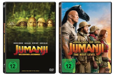 Jumanji Teil 2 & 3 -  Willkommen im Dschungel & The Next Level | DVD neu