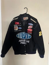 Vintage Dupont Jeff Gordon #24 Medium Black Men's JH Design Jacket Lined