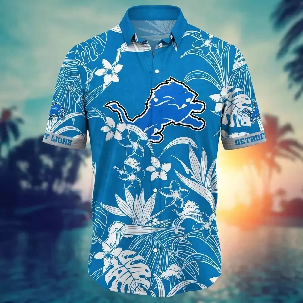 Team Detroit football hawaiin shirt, Lions team hawaiin shirt