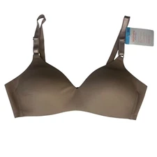 Warners  Wireless Bra Size 36c Tan Lightly Lined New Adjustable Smoothing