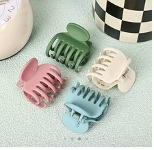 Double Row Teeth Hair Clips Small Claw Clips 4 Pack 1.6" blue green pink