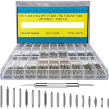360 Pcs Watch Band Pins 8-25Mm  Spring Bar Tool and Strap Link Pin Remover