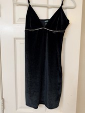Wild Fable Little Black Velvet Dress Size Small Adjustable Straps
