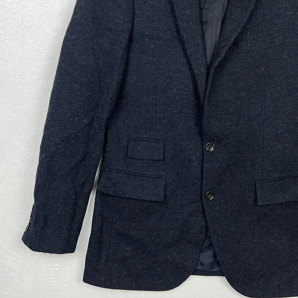 J Crew Ludlow Abraham Luna Traje Chaqueta Para Hombres 40L Azul Yorkshire Tweed Blazer Abrigo Foto 3 de 4