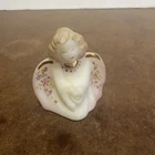 Fenton Burmese Custard Guardian Angel Glass Hand Painted Signed D Anderson Glows