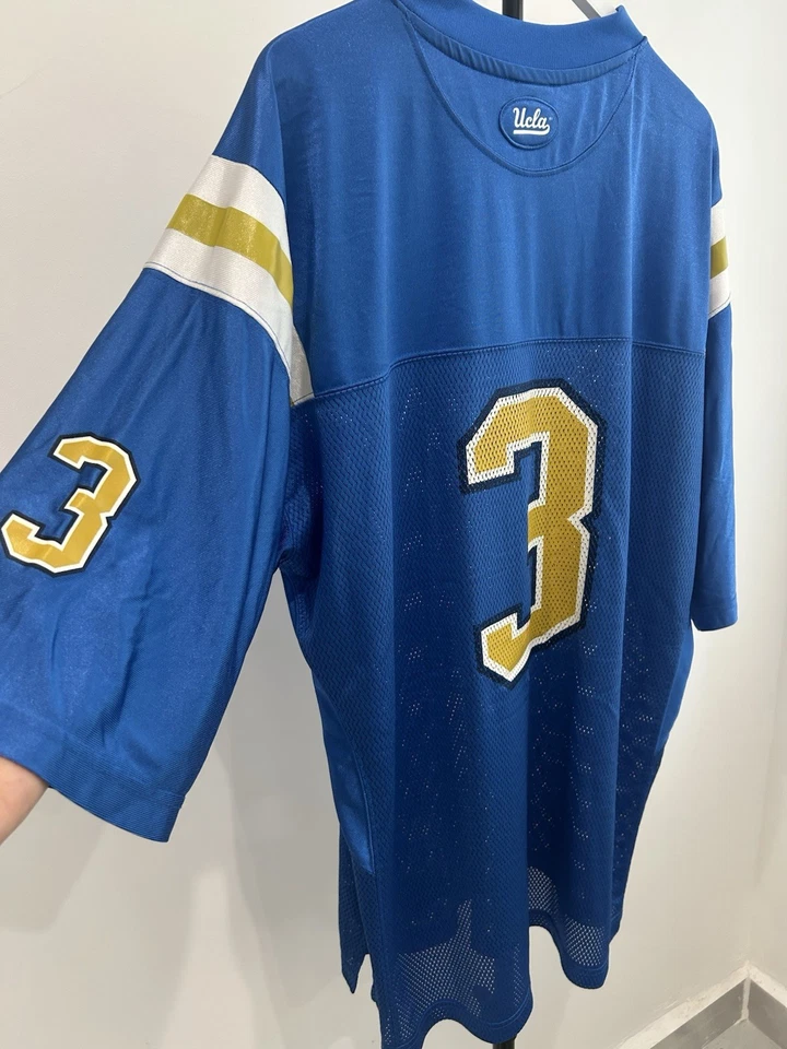 Men’s Adidas NCAA UCLA Bruins #3 Classic Home Blue/Gold Football Jersey Size XL - Image 4 of 4