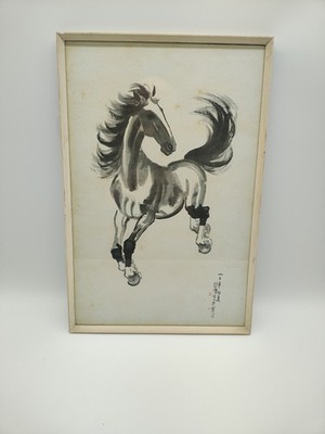 Galoppierendes Pferd Kunstdruck - XU BEIHONG gerahmtes Wandbild