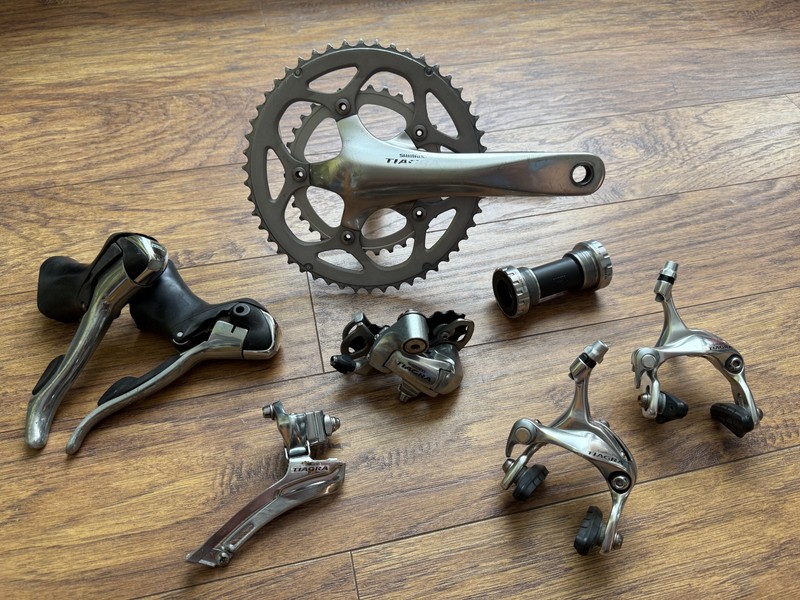 Shimano TIAGRA 4500 Groupset 9 Speed Groupset STI Levers Derailleurs Crankset...