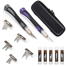 EHDIS 2PCS Exacto Knife Set Utility Craft Precision Hobby Kit with Mix