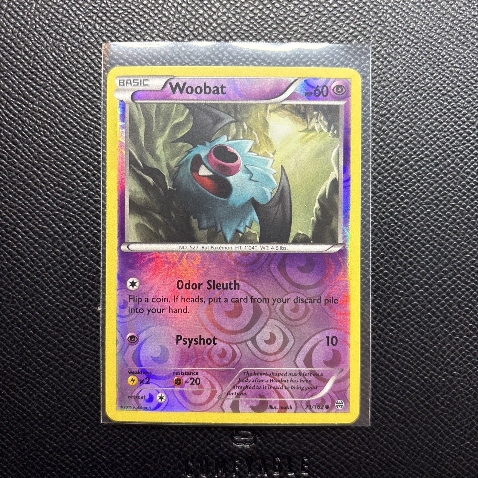 Woobat 71/162 - Breakthrough - Common - Reverse Holo - Pokemon Card TCG - LP