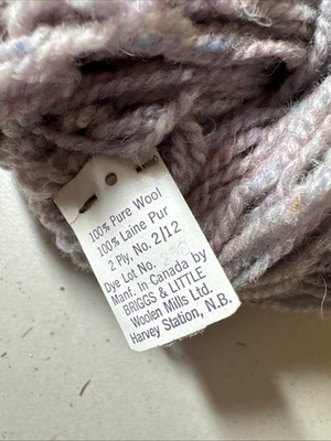 #ad Yarn 100% Pure Wool Two Ply Made In Canada Briggs In Little Woolen Mills $16.96