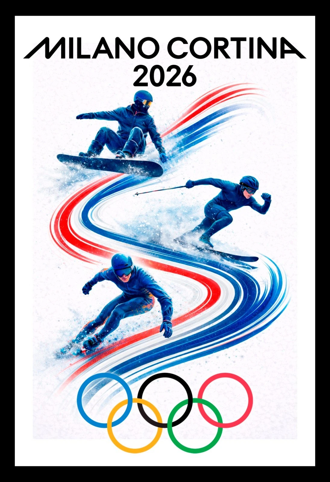 2026 Winter Games Poster Print • Velocity • Matte Paper Poster