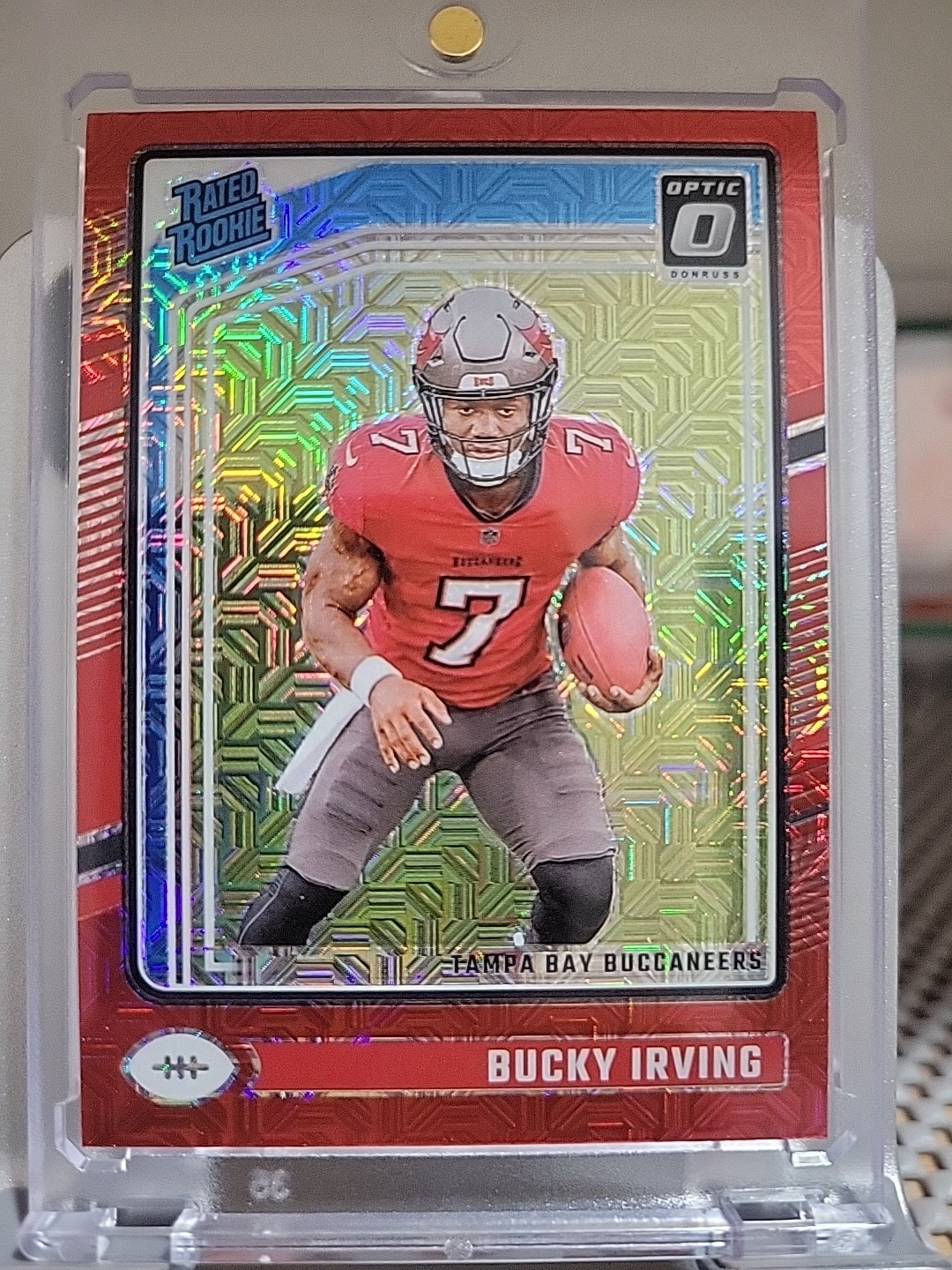2024 Panini Donruss Optic - Rated Rookie Bucky Irving #216 Red Mojo Prizm (RC)