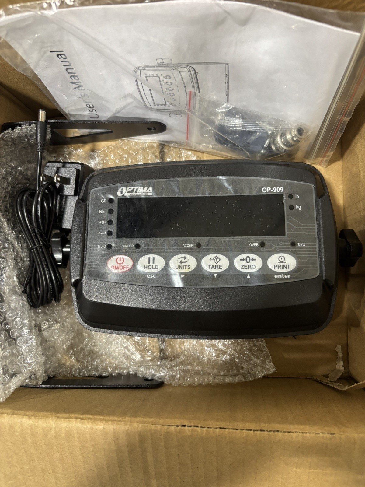 Floor Scale Indicator/display optima OP-909 digital read out w/ power+bracket